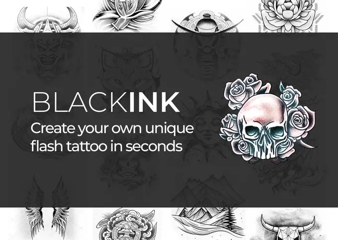 Dotwork Git Gud Text Tattoo Idea - BlackInk AI