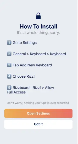 Rizz! Keyboard - AI Built Into Your Keyboard 