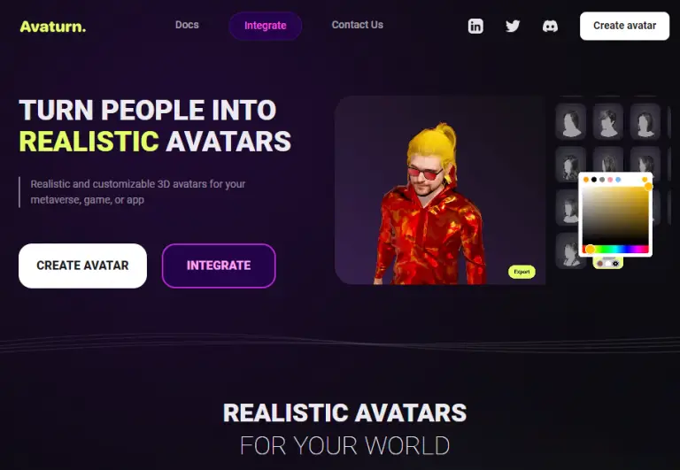 Avaturn: AI Image Generator For Easily Creating 3D Avatars