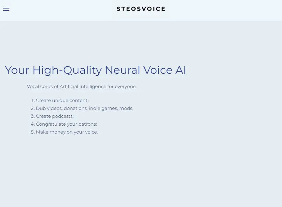 Steosvoice: Ai Voice Platform That Can Make Money From Voice