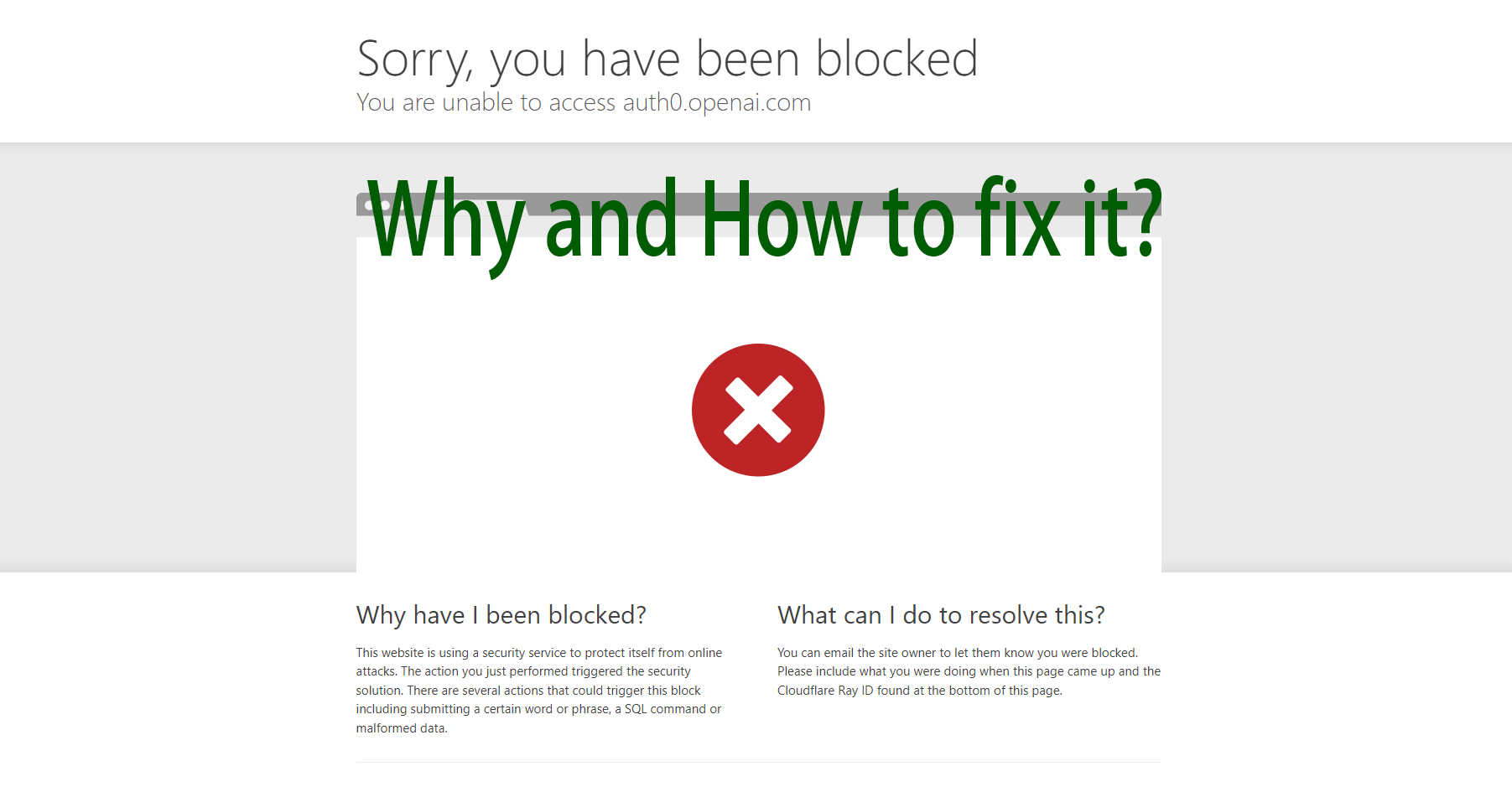 Why did you chat gpt blocked and How to fix?
