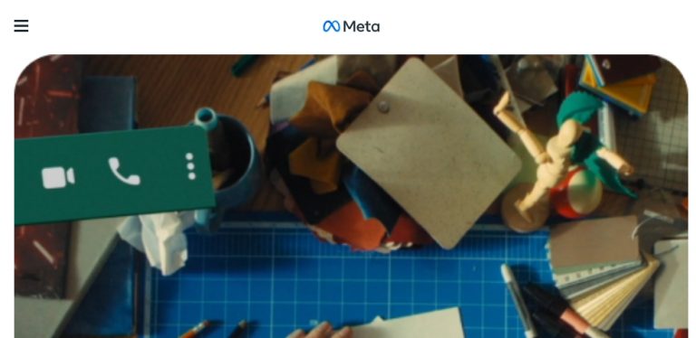 Meta AI homepage