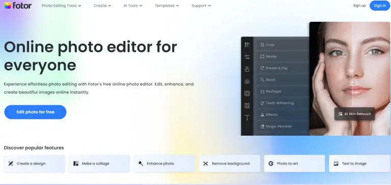 10. Fotor: "Empowering Creativity, One Edit at a Time"