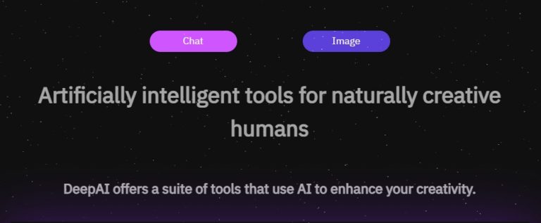 Deep AI homepage