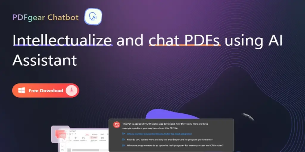 PDFgear Chatbot homepage