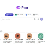 Poe AI homepage