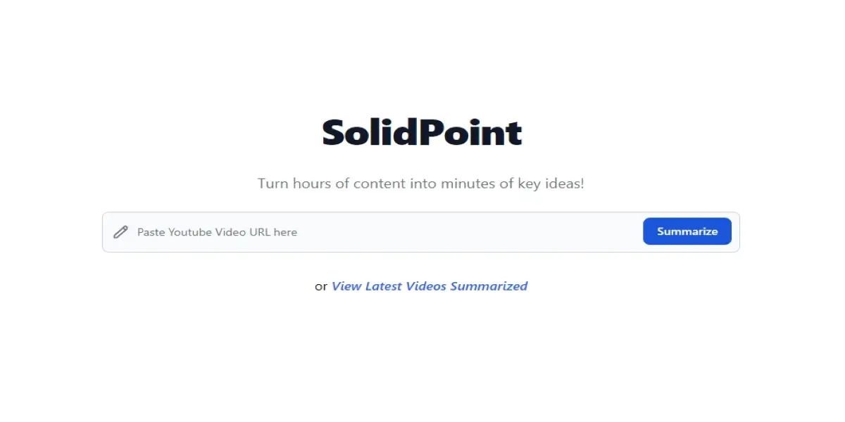 SolidPoint AI homepage