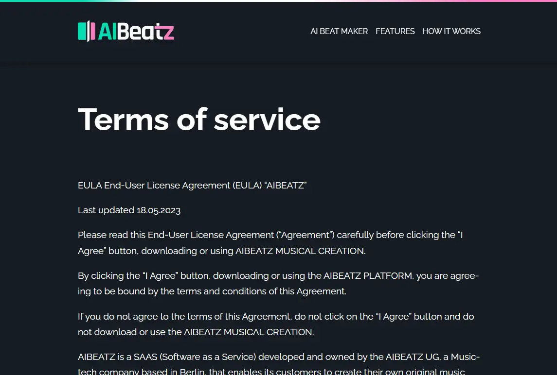 AIBeatz homepage