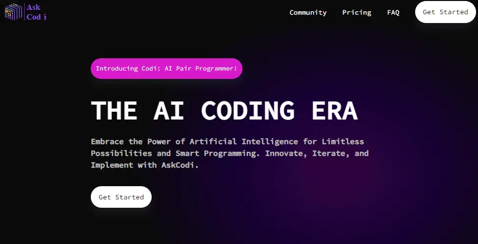 AskCodi homepage