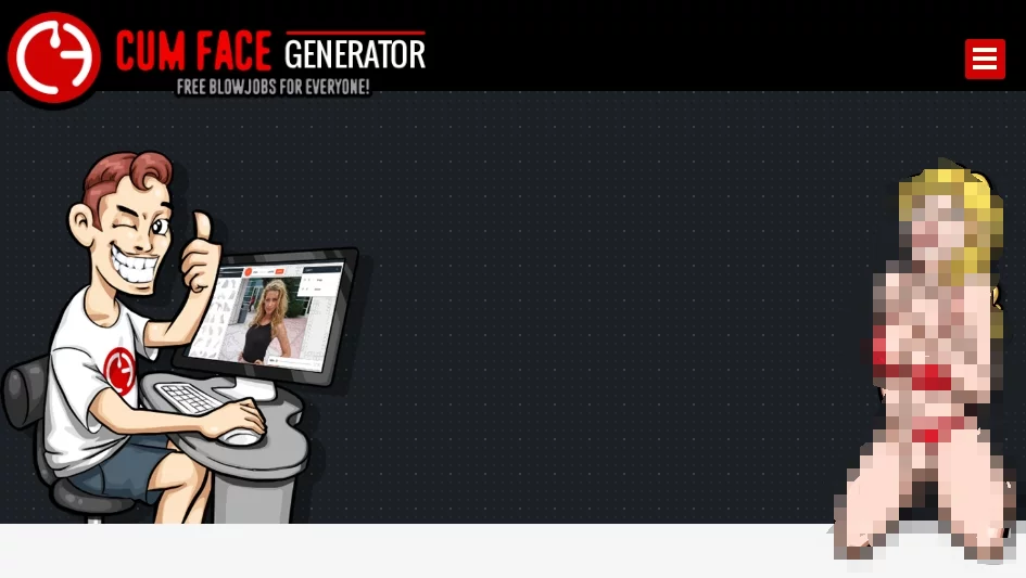 Cumshot Generator homepage