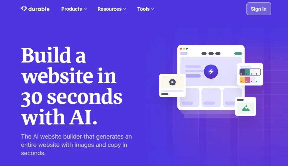 Durable AI homepage