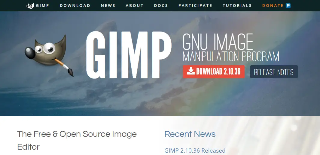 GIMP homepage