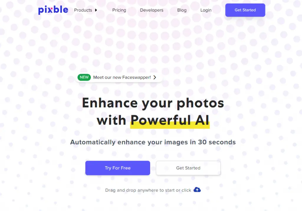 Pixble homepage