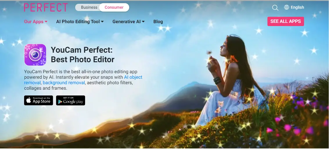 YouCam Perfect homepage
