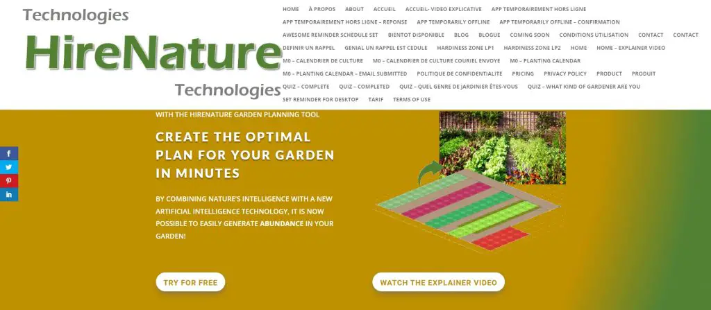 HireNature homepage