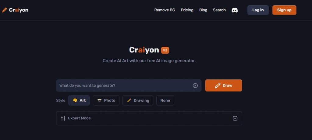 Craiyon-homepage