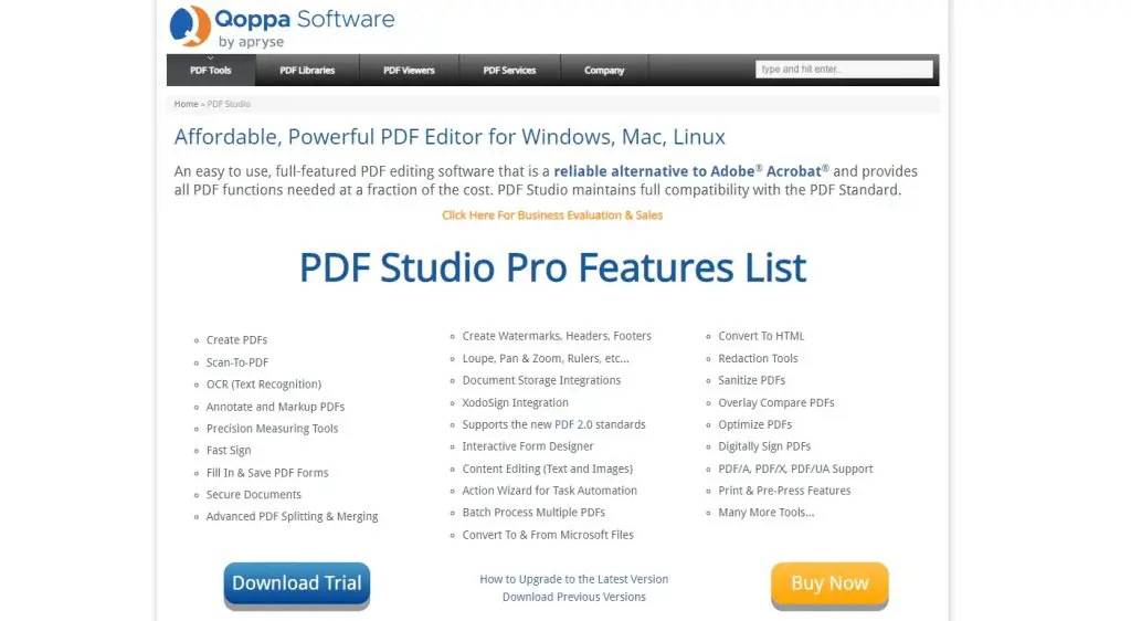 PDF Studio homepage