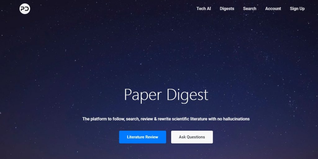 Paper Diges homepage