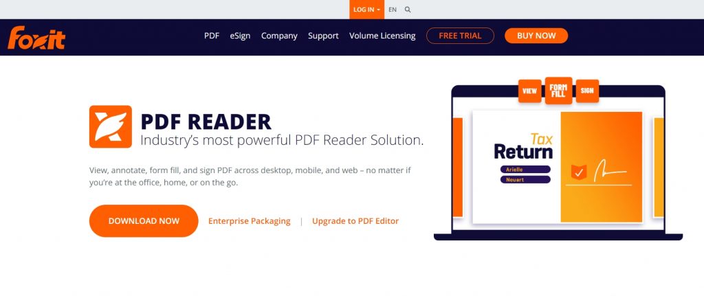 foxit reader homepage