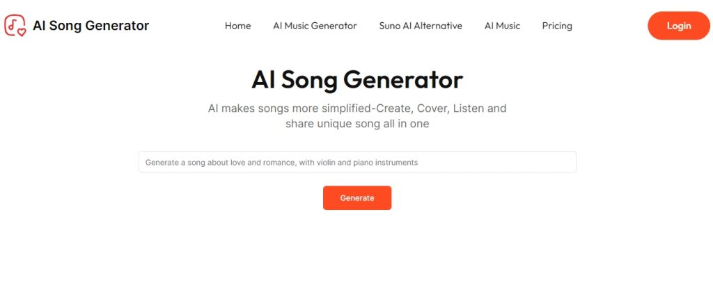 AI Song Generator-homepage