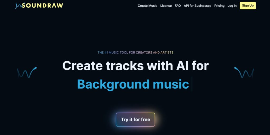 Soundraw-homepage