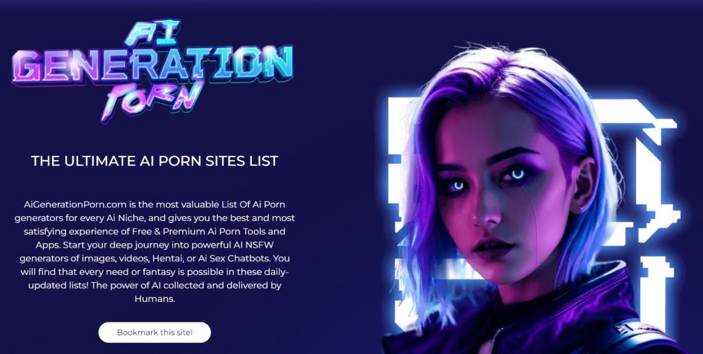 AI Porn Generator homepage