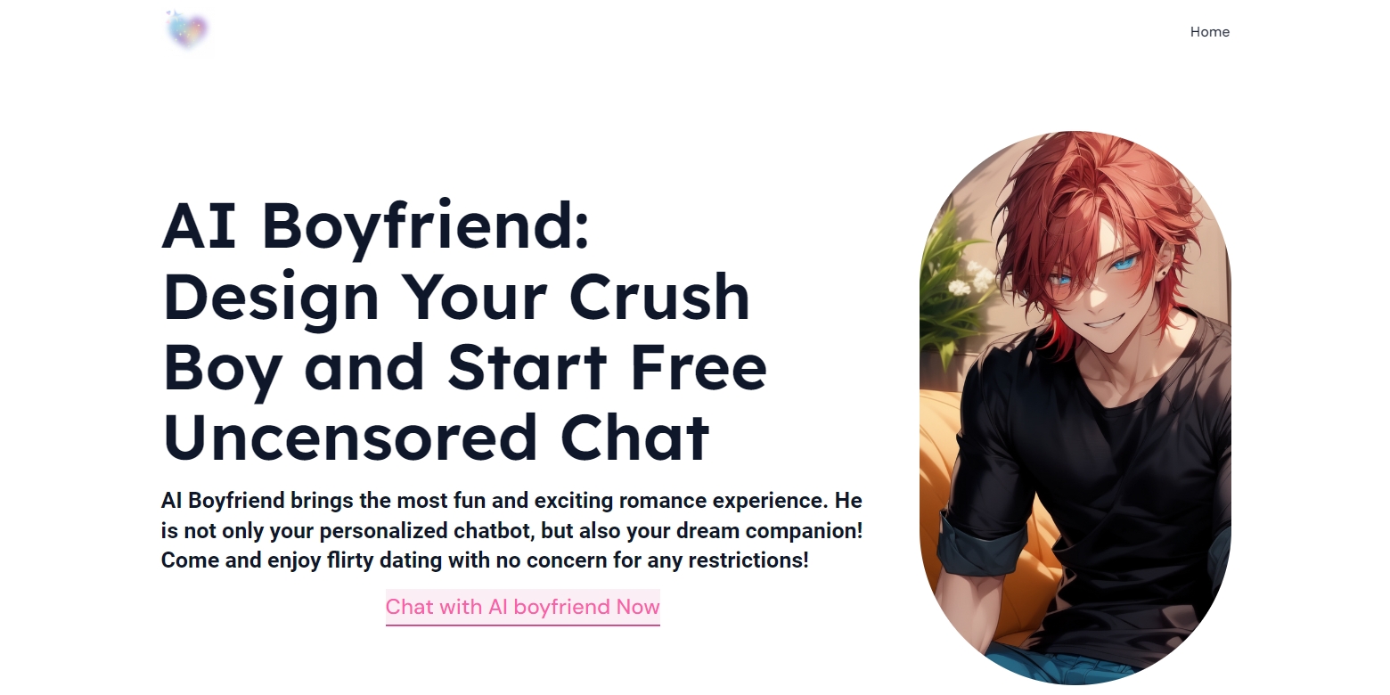 AI Boyfriend homepage