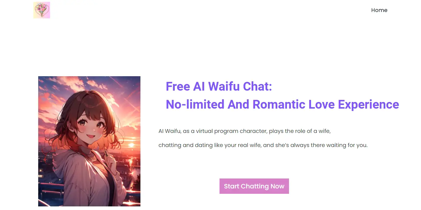 AI Waifu homepage