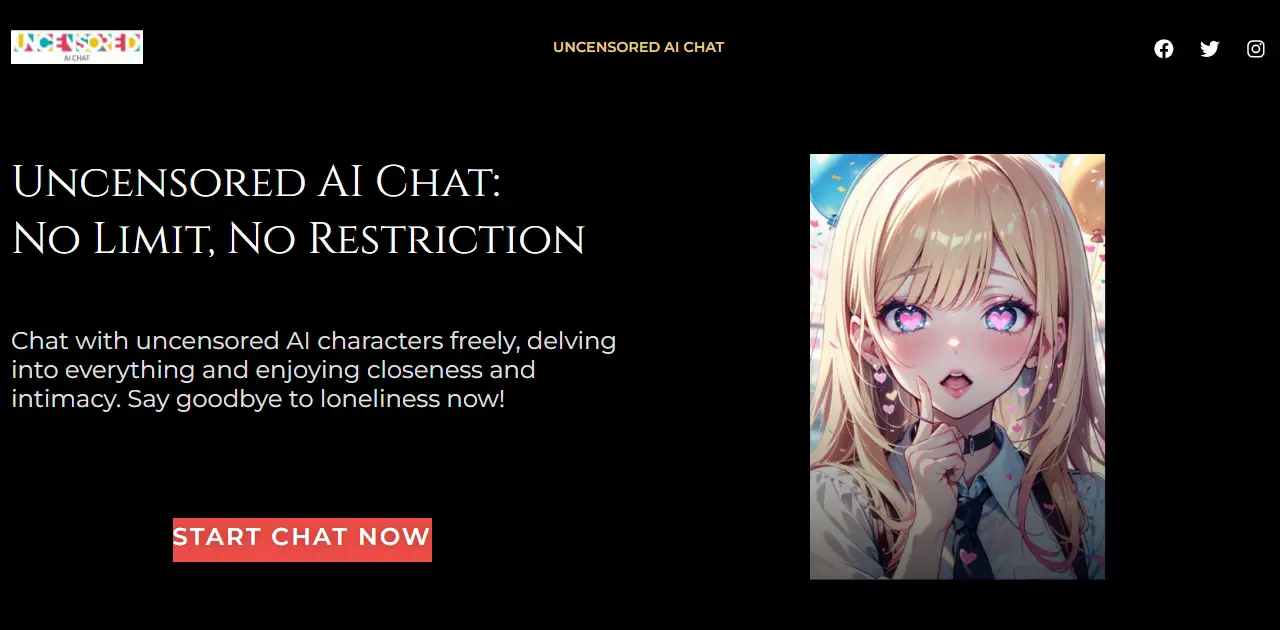 uncensored ai chat homepage